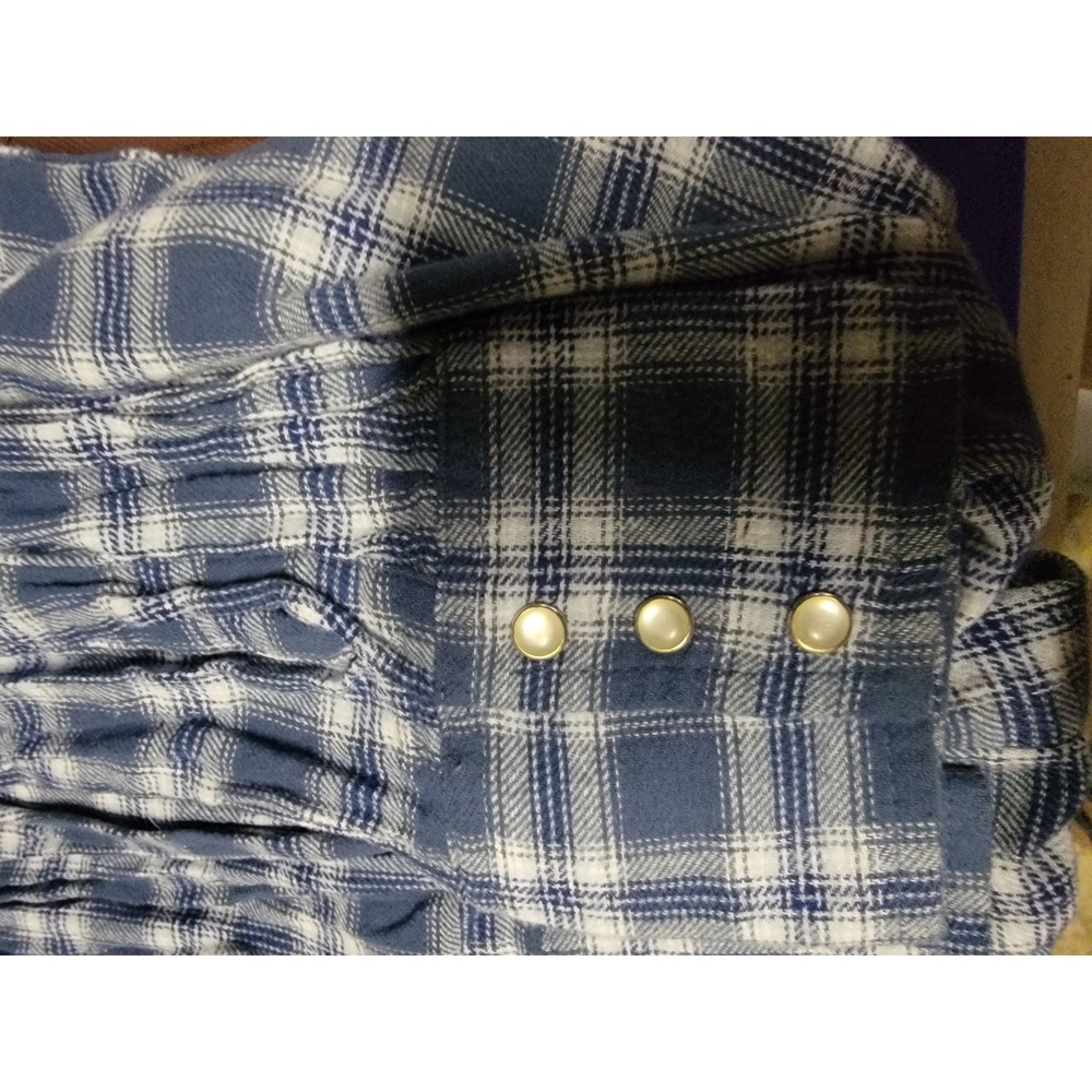 Wrager WR Rancher Long Sleeve Snap Button Shirt Size XL Shades of Blue - Picture 8 of 9